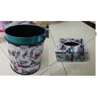 Waste Basket and Tissue box